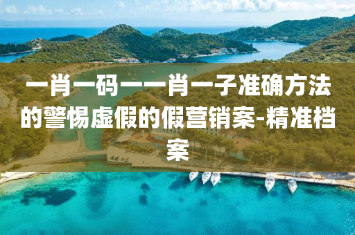 一肖一碼一一肖一子準確方法的警惕虛假的假營銷案-精準檔案