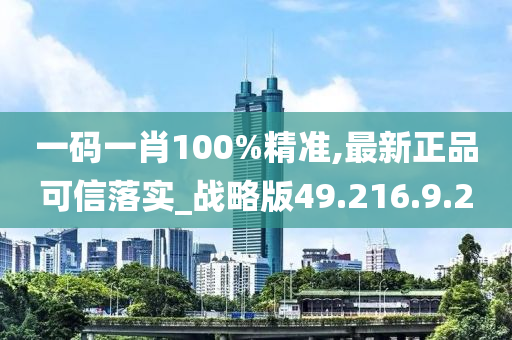 一碼一肖100%精準(zhǔn),最新正品可信落實(shí)_戰(zhàn)略版49.216.9.2