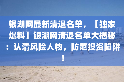 銀湖網最新清退名單，【獨家爆料】銀湖網清退名單大揭秘：認清風險人物，防范投資陷阱！