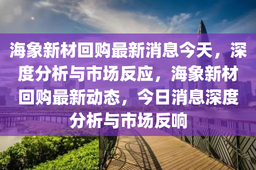 海象新材回購最新消息今天，深度分析與市場反應，海象新材回購最新動態(tài)，今日消息深度分析與市場反響