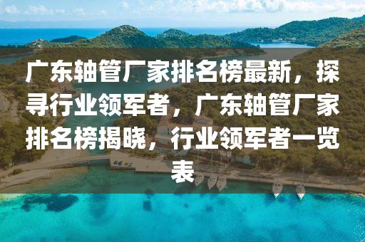 廣東軸管廠家排名榜