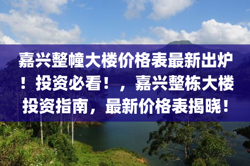 嘉興整幢大樓價格表最新出爐！投資必看！，嘉興整棟大樓投資指南，最新價格表揭曉！