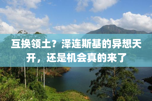 互換領(lǐng)土？澤連斯基的異想天開，還是機會真的來了