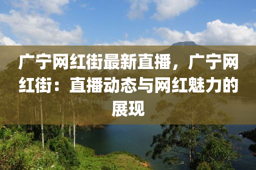 廣寧網(wǎng)紅街最新直播，廣寧網(wǎng)紅街：直播動(dòng)態(tài)與網(wǎng)紅魅力的展現(xiàn)