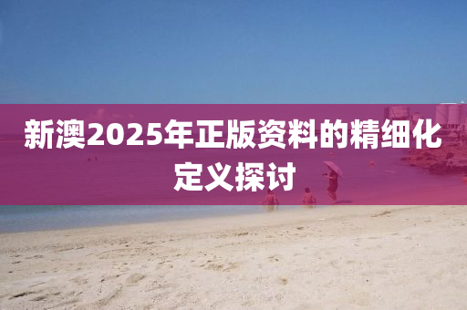 新澳2025年正版資料的精細化定義探討