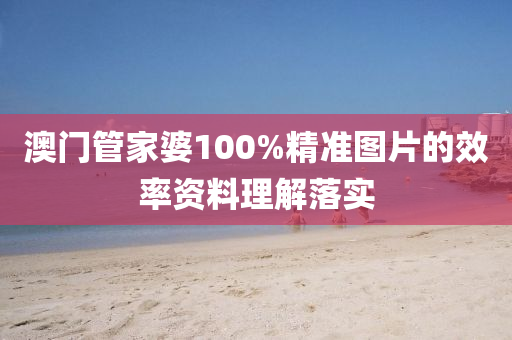 澳門管家婆100%精準(zhǔn)圖片的效率資料理解落實(shí)