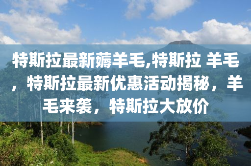 特斯拉最新薅羊毛,特斯拉 羊毛，特斯拉最新優(yōu)惠活動(dòng)揭秘，羊毛來襲，特斯拉大放價(jià)