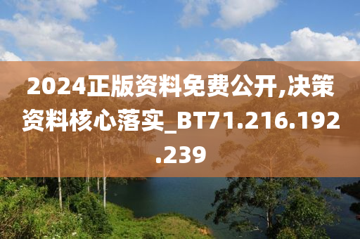 2024正版資料免費(fèi)公開,決策資料核心落實(shí)_BT71.216.192.239