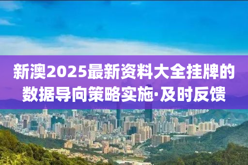 新澳2025最新資料大全掛牌的數(shù)據(jù)導向策略實施·及時反饋