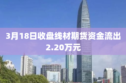 3月18日收盤線材期貨資金流出2.20萬(wàn)元