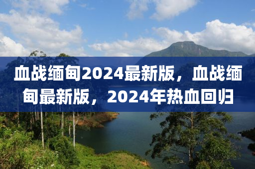 血戰(zhàn)緬甸2024最新版