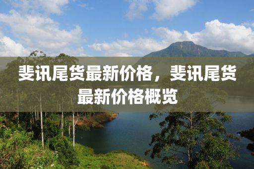 斐訊尾貨最新價(jià)格，斐訊尾貨最新價(jià)格概覽