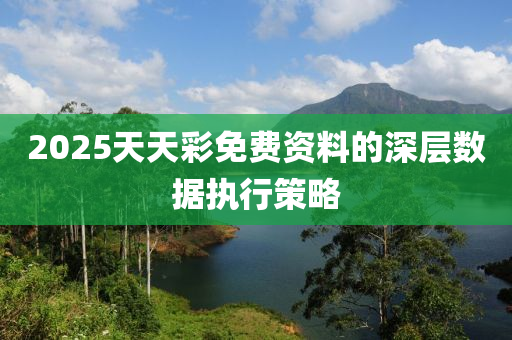 2025天天彩免費資料的深層數(shù)據(jù)執(zhí)行策略