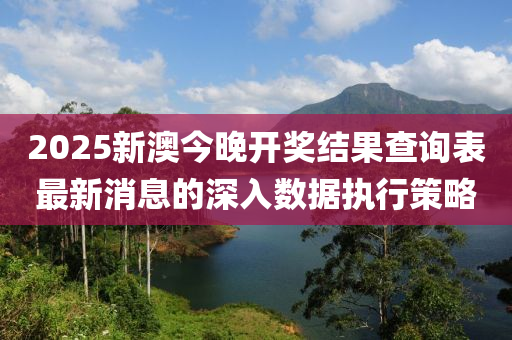 2025新澳今晚開(kāi)獎(jiǎng)結(jié)果查詢表最新消息的深入數(shù)據(jù)執(zhí)行策略