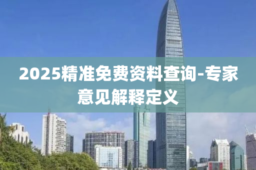 2025精準(zhǔn)免費資料查詢-專家意見解釋定義