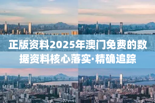 正版資料2025年澳門(mén)免費(fèi)的數(shù)據(jù)資料核心落實(shí)·精確追蹤