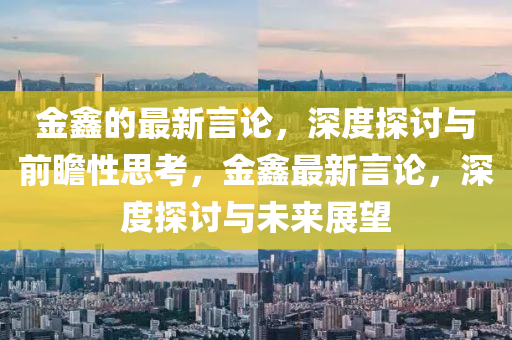 金鑫的最新言論，深度探討與前瞻性思考，金鑫最新言論，深度探討與未來展望