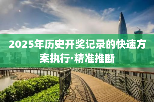 2025年歷史開獎記錄的快速方案執(zhí)行·精準(zhǔn)推斷