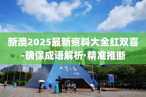 新澳2025最新資料大全紅雙喜-確保成語解析·精準推斷